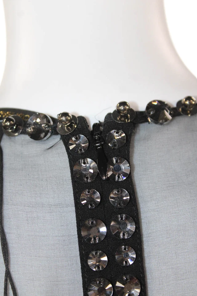 Maxi Vestido Kobi Halperin Mujer Línea A Negro Sin Mangas Talla XS Foto 4 de 4