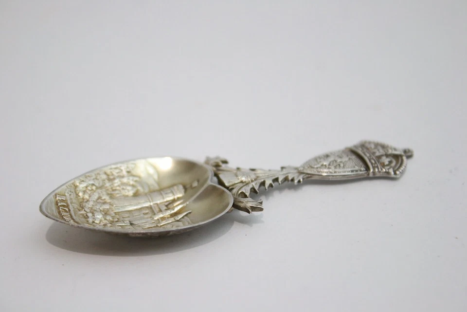 ANTIQUE ROBB BALLATER BALMORAL CASTLE SCOTTISH PROVINCIAL SILVER CADDY SPOON - Image 2 of 4