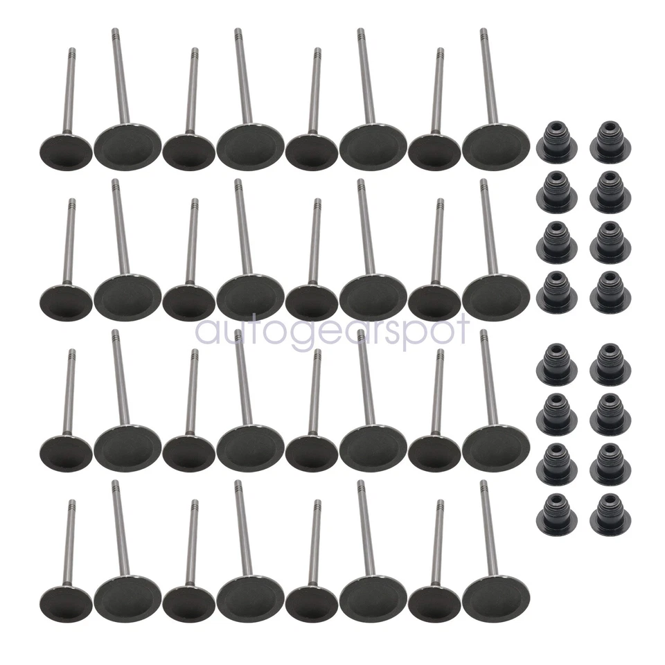 Se adapta a 11-16 Ford F150 Mustang GT 5,0 L Válvulas de escape de admisión + Sellos de válvula Nuevo Foto 3 de 4