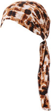 Women Floral Print Stretchy Beanie, Tie Back ...