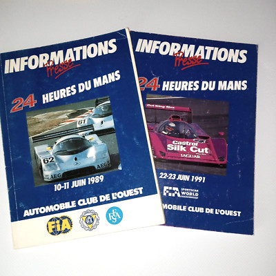 2 Buch/Hefte  24 Heures Du Mans Juin 1989 + 1991 (Presse Informations)
