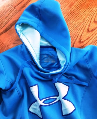 Under Armour - Women's Semi Fitted Pull Over Blue Hoodie , Small