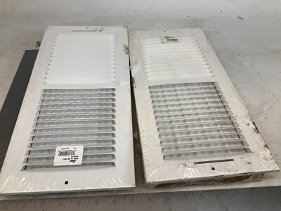 Lima SW2-14 x 06 WHT/813914 6''x14'' Steel 2-Way Curved Blade Sidewall Register