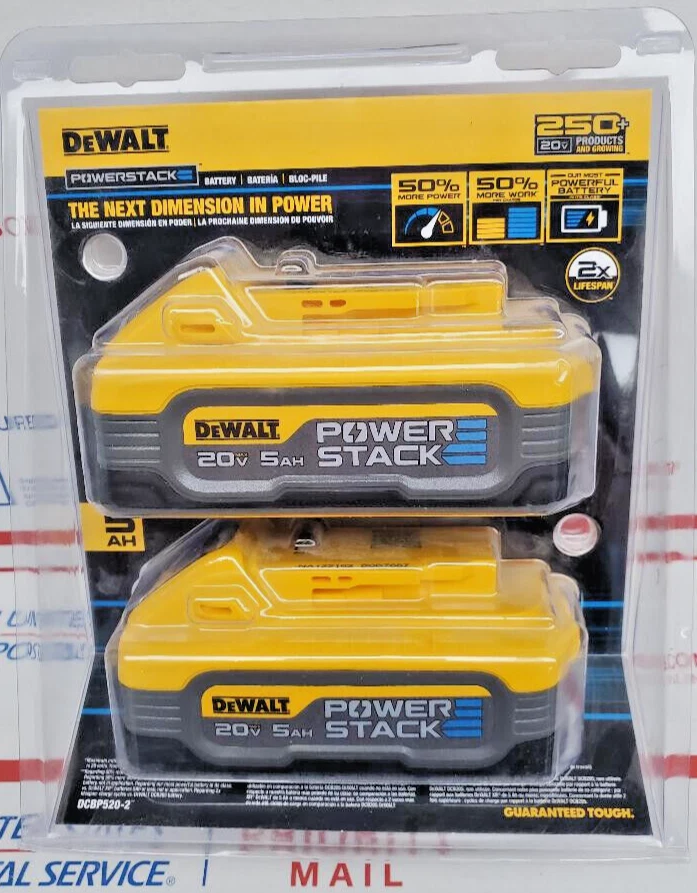 DEWALT DCBP520-2 20V 5Ah Powerstack Battery Pack (2-Pack) for sale