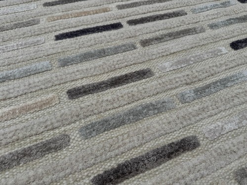 9x12 HANDMADE DESIGNER RUG HANDMADE handwoven modern oriental wool silk textured - Picture 10 of 17