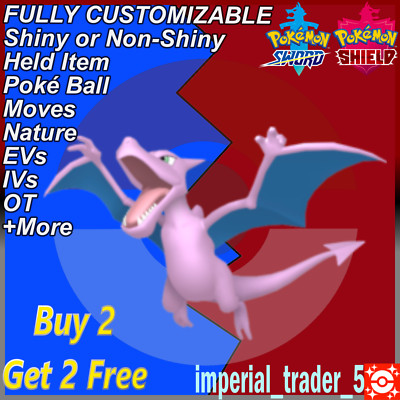 Pokémon Sword and Shield   Shiny Aerodactyl   W/ Best 6IV Customizable