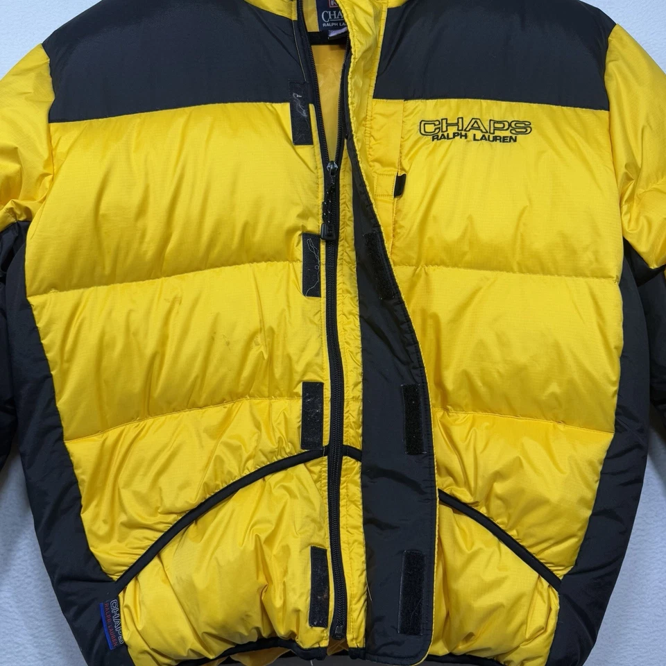 Chaps Ralph Lauren Yellow Coat Jacket M Vintage - Image 4 of 4