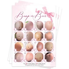 Baby Shower Game, Pink Bow Theme, Girl, Classic, Ribbon, Simple, celebration
