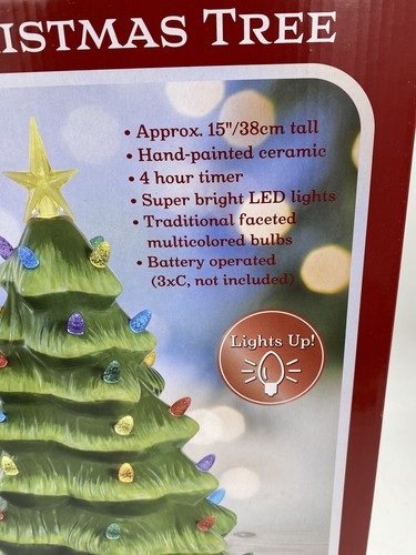 Mr Christmas Nostalgic Christmas Tree Lights Up Approx. 15" Tall Multi Color - Picture 5 of 13