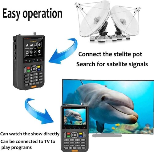 GTMEDIA V8 Finder2 HD Digital Sat Finder Meter DVB-S/S2/S2X Satelliten Messgerät - Afbeelding 12 van 12