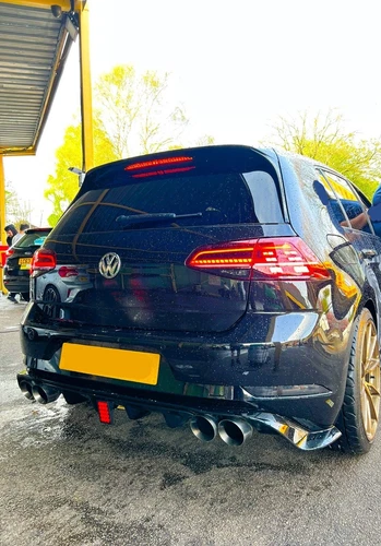 VW Golf MK7.5 GTI GTD TSI TDI TCR Style Rear Valance Diffuser Spoiler Body Kit - Picture 7 of 10