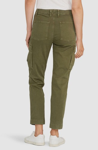 $310 Hudson Women's Green Cargo Stretch Jeans High Rise Trousers Pants Size 32 - Picture 2 of 4