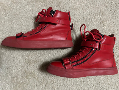 GIUSEPPE ZANOTTI red WOMENS SHOES (Size 37, U.S. 7) Zip Hi GIUSEPPE ZANOTTI red WOMENS SHOES (Size 37, U.S. 7) Zip Hi