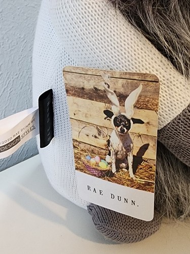 *NUEVO* RAE DUNN FELIZ PASCUA PELUCHE CONEJITO GNOMO 18" CON CESTA DE PASCUA - Imagen 3 de 6