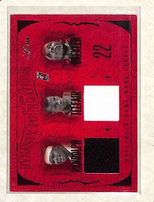 2004 Flair  # Zach Randolph Sebastian Telfair Clyde Drexler RC Patch /150 EX