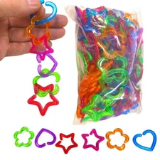 1314 Pk144 Hearts, Stars, and Flowers Colored Links