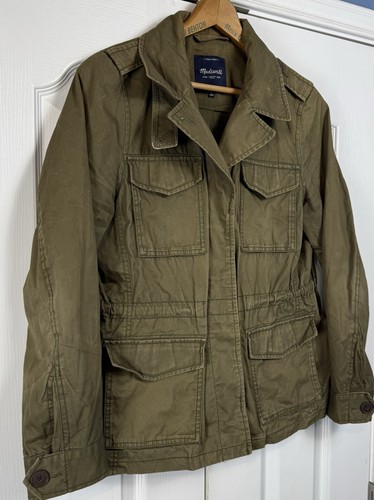 Madewell All Weather Outbound Military Jacket Coat Style Olive Green Slim Large - Picture 3 of 9