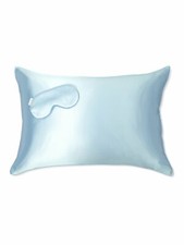 Silk Pillowcase  Silk Eye Mask Set - Sky Blue 25 momme, Grade 6A Silk 