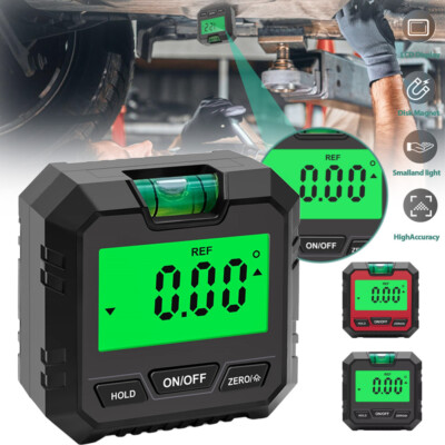 Digital LCD Winkelmesser Magnet Winkelmessgerät Neigungsmesser Inklinometer DE