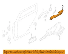 NISSAN OEM 17-22 Rogue Sport Rear Door Lock Hardware-Handle Base 80610DF30A