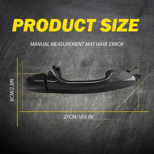 Exterior Door Handle For 2014-16 Toyota Corolla Front Rear Smooth Black Plastic - Picture 25 of 91