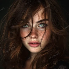 8x8 Photo Art Print - Alluring Girl in Shadows Beautiful Fine Art Portrait