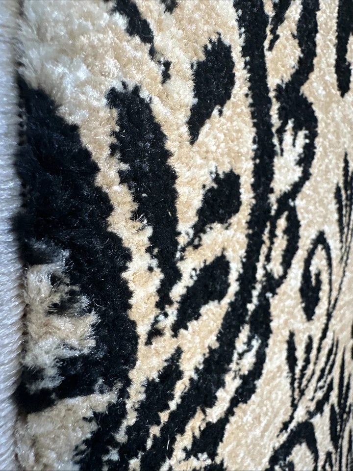 5x8 Area Rug  Very Heavy Pile Browns Tan floral modern - Image 3 of 3