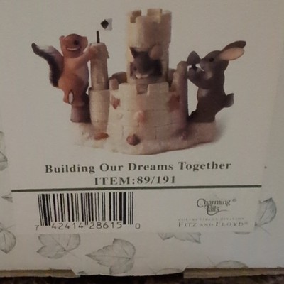 Charming Tails Building Our Dreams Together Mouse Resin Sandcastle
