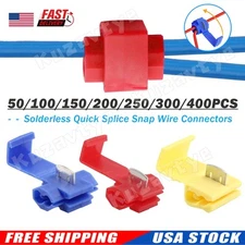 50/400Pcs Quick Splice Lock Snap Wire Connector Electrical Cable Crimp Terminals