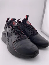 Nike Air Huarache Run Shoes Mens Size 7 Black Red Running Athletic 875841-005