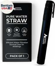 Portable Water Filter Straw   264 Gallon Water Filtration for Backpacking, Campi