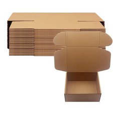 9x7x4 inch Shipping Boxes Pack of 25, Brown Corrugated Cardboard Box Mailer B...