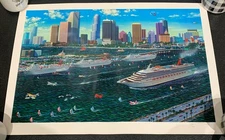 Alexander Chen Hand Signed Limited Edition Serigraph:"Miami Cruising" 203/695!