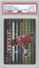 2023 Panini Select #PR12 Elly De La Cruz RC Revolution Black Finite PSA 8.5 /1