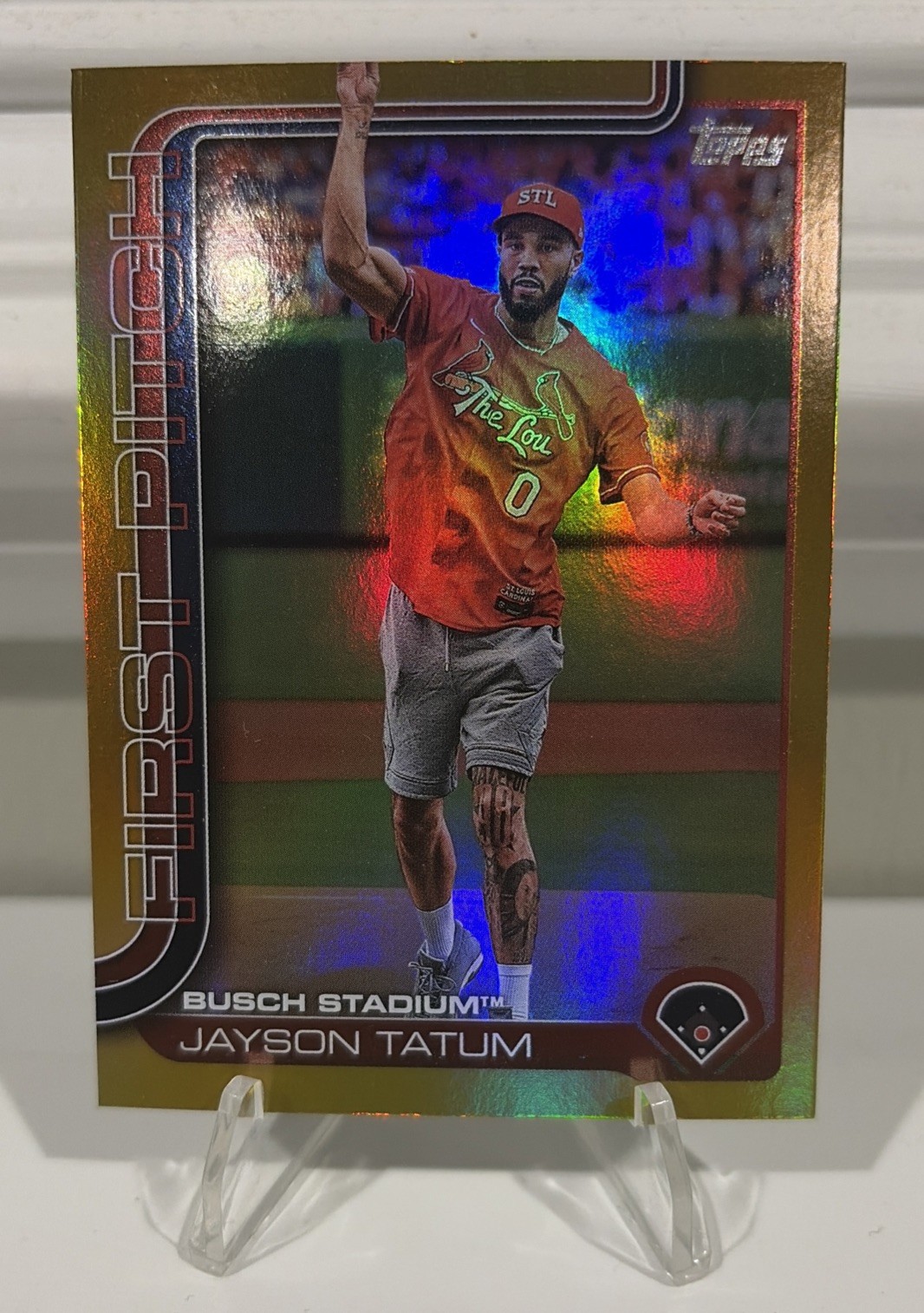 2025 Topps Series 1 Jayson Tatum First Pitch Gold #50/50 🔥🔥 Celtics