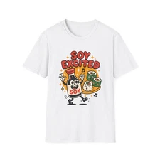 Unisex Softstyle T-Shirt Funny Soy Sauce Sushi Cartoon Tap Dance Graphic 