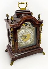 Warmink WUBA John Smith London Moonphase Mantel Clock 8 Day Key Wind Bell Strike