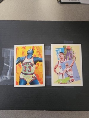 1990 NBA Hoops Lot(2 Cards Ewing#372,Johnson#375