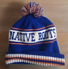Authentic Native Roots Brand Youth Blue Striped Knit Ha Cap One Size Casual