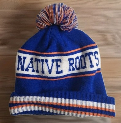 Authentic Native Roots Brand Youth Blue Striped Knit Ha Cap One Size Casual 