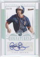 2015 Panini National Treasures College Century Silver 23/25 Gary Brown Auto 0c2