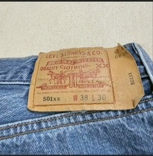 Vintage Levi's 501XX Made In USA Jeans Mens 35x30 Straight Leg Button Fly Denim