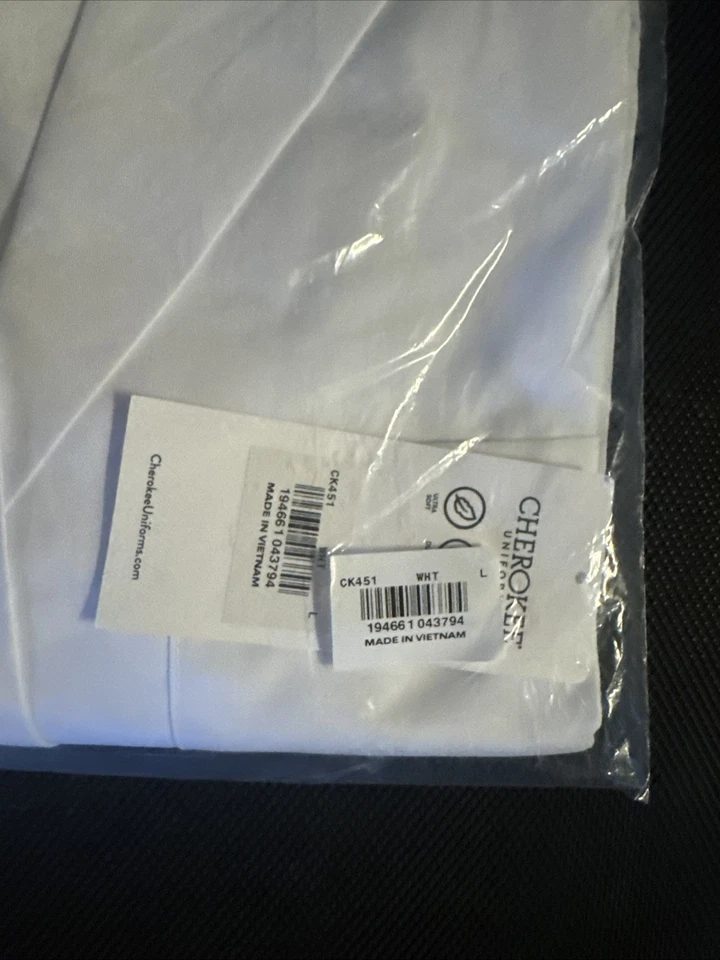 Cherokee Women's Lab Coat 28" Button Up Front Consultation Coat CK451 Large - Image 2 of 4