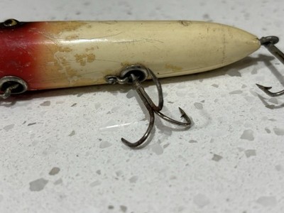 RARE 1920 VINTAGE HEDDON HEAD-ON BASSER Fishing Lure Red Head | eBay