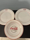 Vintage Coca Cola Gibson Dinner Plate set of 3 Restaurant Style Collectible 2000