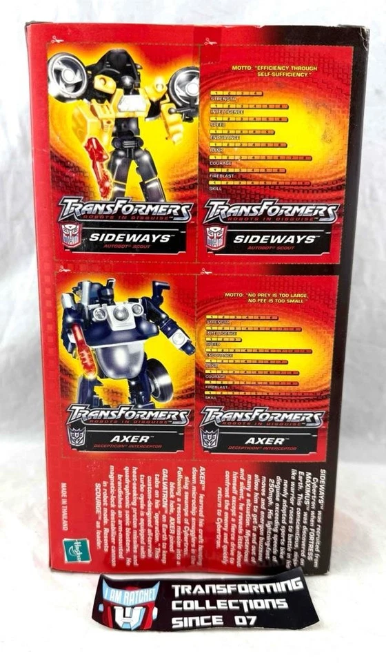 Transformers 2001 Robots In Disguise RID Sideways Vs Axer MISB - Image 2 of 2