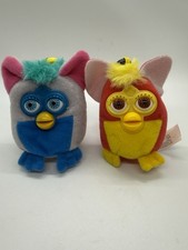 Vintage 2000 Furby Zipper Pull Keychain Plush McDonald's Set Of 2