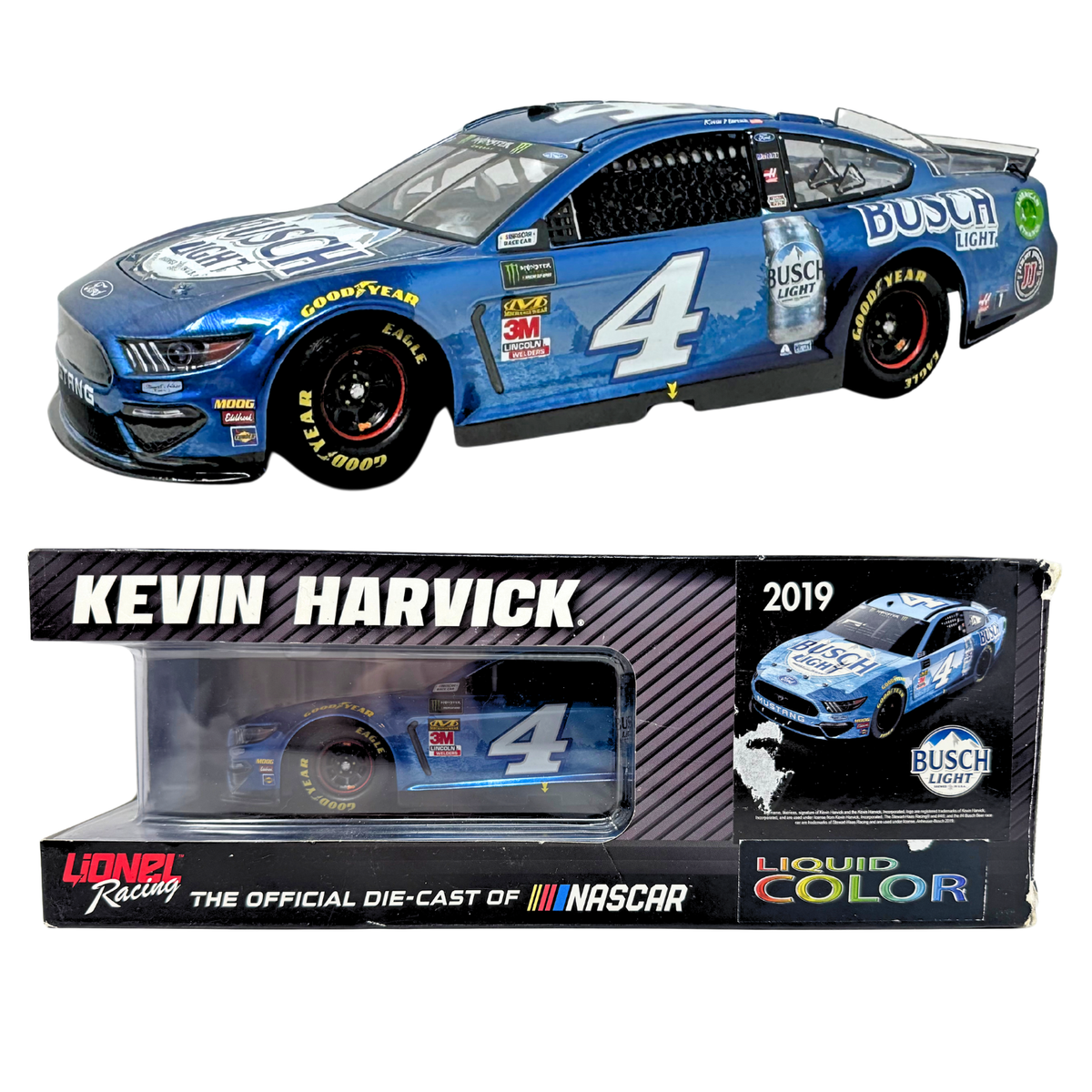 Lionel Nascar #4 Kevin Harvick Busch Mustang 1:24 Diecast Liquid