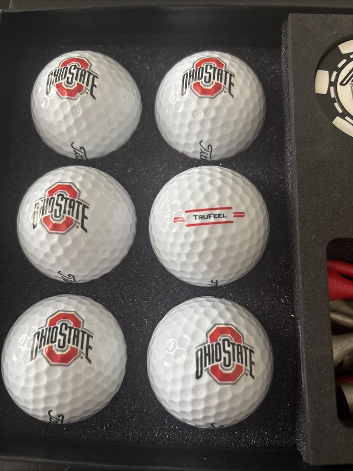 Juego de regalo oficial de golf del estado de Ohio con 2 pelotas, tees y marcadores Titleist Foto 3 de 4