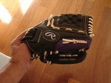 Rawlings Playmaker Series 11" Baseball Glove Mitt Black Purple PM110BPU RHT